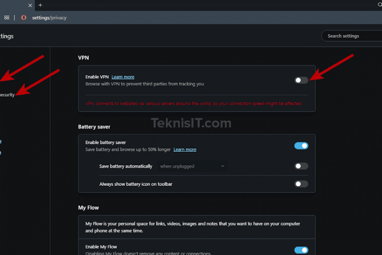 Cara Mengaktifkan VPN Opera di Laptop