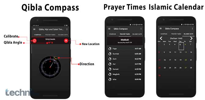 Qibla Compass - Aplikasi Pencari Arah Kiblat Akurat di Android dan iOS Terbaik