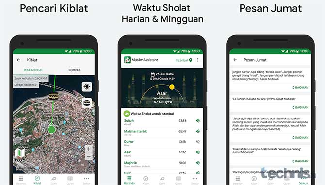Muslim - Aplikasi Pencari Arah Kiblat Akurat di Android dan iOS Terbaik