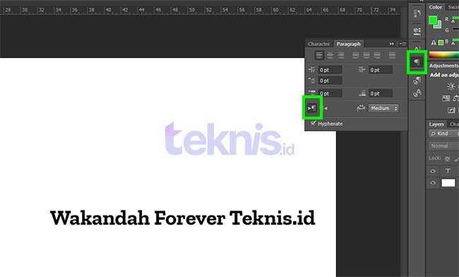 Cara Mengembalikan Teks Terbalik di Photoshop