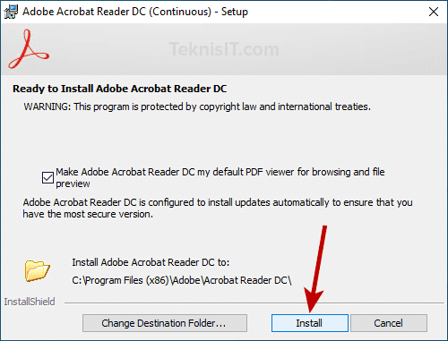 Cara instal Adobe Reader