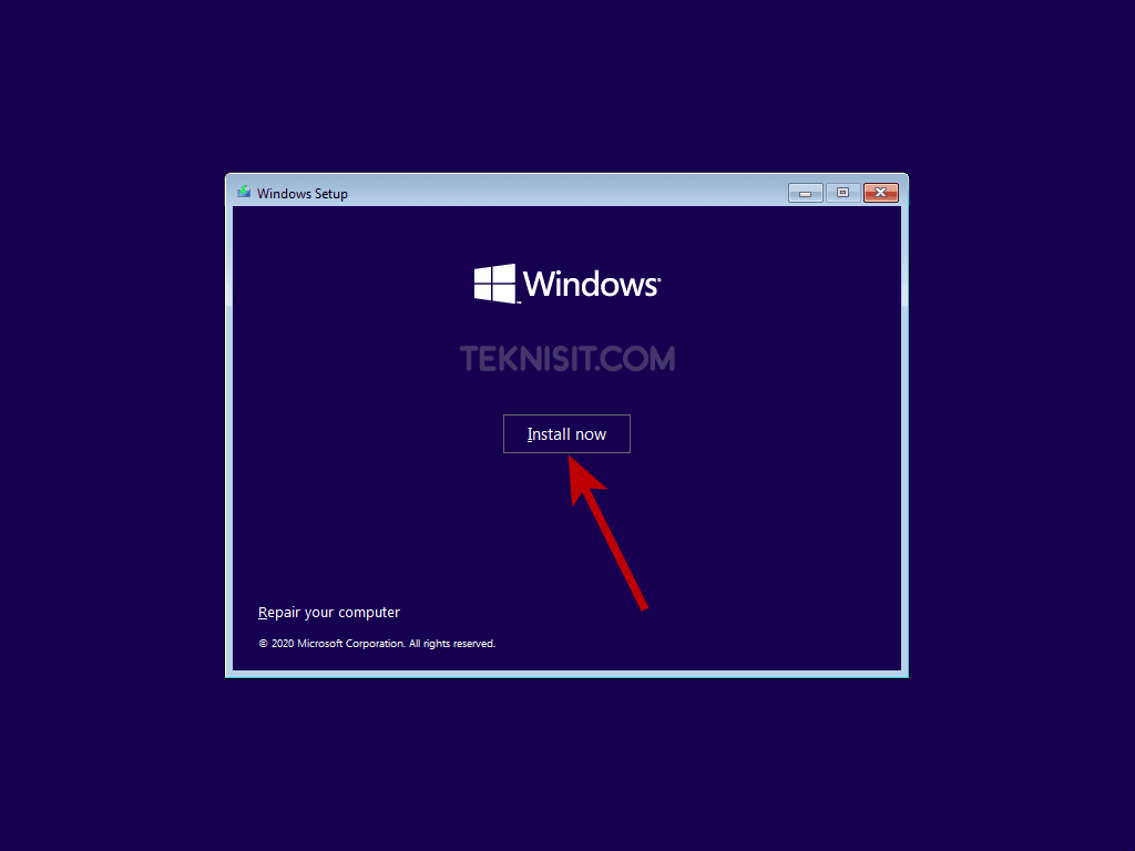 Cara instal ulang Windows 10