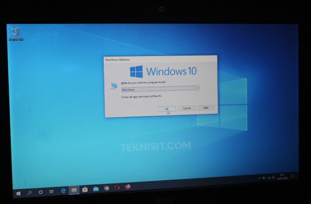 Cara mematikan laptop Acer